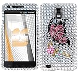 Rhinestones Protector Case for Samsung Infuse 4G i997, Monarch Butterfly Fu ....