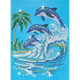 Sequin Art and Beads Dolphins
