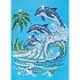 Sequin Art and Beads Dolphins