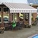 Awntech 14-Feet Key West Full-Cassette Manual Retractable Awning, 120-Inch Projection, Dusty Blue Multi Colored