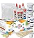 Slime Geek DIY Slime Kit -How to make slime , Make Glow-In-The Dark, Clear and Glitter Slime - Comes With Airtight Containers for Slime Storage - Comes with Recipes and Bonus E-Book