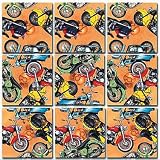 kids and infants educational toys item: Classic Motorcycles Scramble Squares Puzzle 9pc