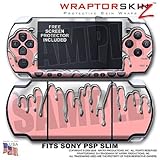 Chrome Drip on Pink WraptorSkinz Skin and Screen Protector Kit fits Sony PS ....