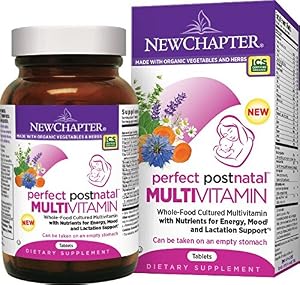 New Chapter Perfect Postnatal Vitamin, Lactation Supplement with Vitamin D3 + B Vitamins + Organic Non-GMO Ingredients - 192 ct