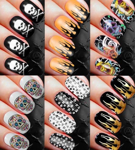 Alternative NAIL DECALS SET 120 DECALS Nail Art Transfer Decal Wrap for False Acrylic Gel or Natural Nails