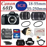 Canon EOS 60D 18 MP CMOS Digital SLR Camera with Canon EF-S 18-55mm f/3.5-5 ....