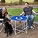 Logo Brands NCAA Penn State Nittany Lions Round Tailgating Table – Portable with Foldable Legs, 4 Cup Holders, Powder-Coated Steel, and 27.6