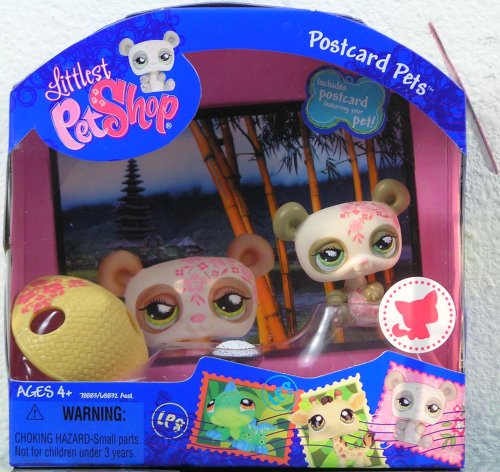 HASBRO LITTLEST PET SHOP PETSHOP POSTCARD 904 PANDA + CARTE , EN BOITE NEUVE