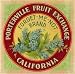 Porterville, Tulare County Forget-Me-Not Flowers Orange Citrus Fruit Crate Box Label Art Print