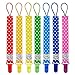 Blulu Pacifier Clip Holder, Rainbow, 7 Piece