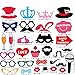 Wisehands 31 PCS Photo Booth Props Kit for Wedding, Birthday, and Party- Assorted Color