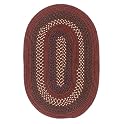 Deerfield Deep Russet Oval Braided Rug - 2x3'