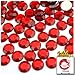 The Crafts Outlet 144-Piece Flat Back Round Rhinestones, 10mm, Ruby Red