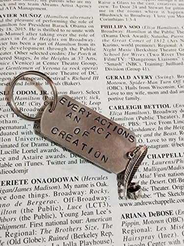 HAMILTON Broadway MY SHOT Lyrics Keychain