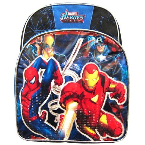 Marvel Heroes Blue And Black Backpack