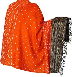 Winter Fashion Handmade Shawl in Tie Dye Print in Wool Fabric 80 x 35 inches (tdswl331)