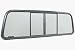 CRL OEM Replacement Duo-Vent Four Panel Truck Slider with Light Green Glass for 1973-1996 Ford F-Series (Gasket Included)