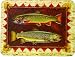 River's Edge Tempered Glass Cutting Board with Beautiful Rustic Trout Design (12 x 16-Inch)