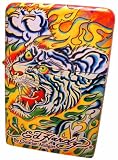 Jumbo Ed Hardy Flaming Tiger Tabletop Lighter Tattoo