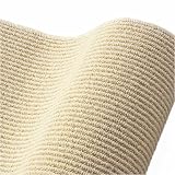 【ＰＢ商品】【送料無料】毛足5.5～7.5mm ウール100％ ライン ラグマット/カーペット 防ダニ・消臭加工 遮音 防火性能合格商品 床暖房対応 《352×440cm（10畳）》 アイボリーの画像