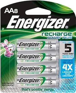 Energizer Power Plus NiMH AA Rechargeable Batteries, 8-count (2300 mAh, Pre-Charged)