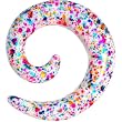 1/2" Acrylic Rainbow Bubblegum Spatter Spiral Taper