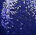 ANGEL FASHIONS Women's Sleeveless Blue Sequins Tulle Evening Dress