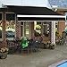 14 ft. Destin with Hood Left Motor/Remote Retractable Awning (120 in. Projection) Black