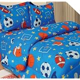 Twin Microfiber Kids All Star Games Comforter Set