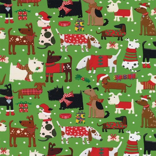 Animal Christmas Wrapping Paper Kritters in the Mailbox