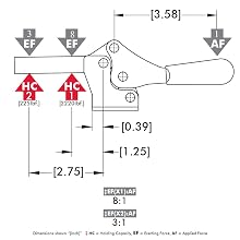 DE STA CO 227-U Toggle Lock Plus Clamp with U-Shaped Bar and Flanged Base