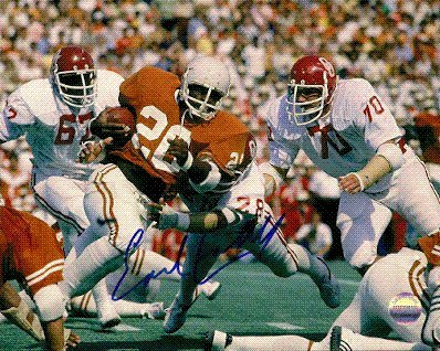 Autographed/Hand Signed Earl Campbell 8x10 Photo - University Of Texas