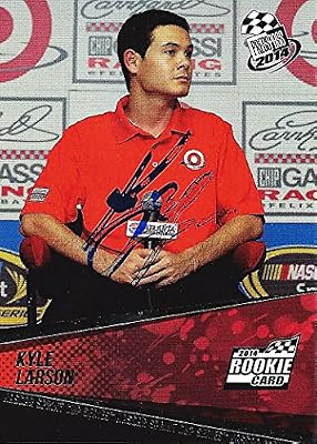 AUTOGRAPHED Kyle Larson 2014 Press Pass Racing OFFICIAL ROOKIE (#42 Target Team) Signed Collectible NASCAR Trading Card with COA