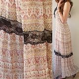 【op3027kobana】歩く度に裾がユラユラ♪シフォン小花柄マキシ丈ワンピース (ショート丈, オフホワイト)