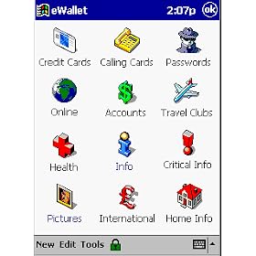 eWallet (Professional Edition) for Pocket PCs