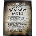 Man Cave Rules Metal Bar Sign