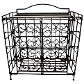 15 Bottle Folding Wine Cage - Pewter