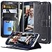 Galaxy S6 edge Case,by Ailun,Premium PU Leather& PC Back,Impact Resistant&Scratch-proof Wallet,Self-Stand for Video Watching,Card Holder,Magnetic Flip Cover[Black]