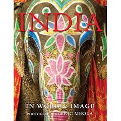 
India: In Word and Image by Bharati Mukherjee and Eric Meola (Hardcover - Oct 14, 2008) 
Product Description
India is rapidly becoming one of the pre-eminent leaders of the twenty-first century. For more than a decade, Eric Meola has returned repeatedly to India, photographing the people, temples, landscapes, architecture, celebrations, and art of this uniquely exuberant and incredibly diverse country. Meola's journeys took him from the Himalayas and monasteries in the North to the temples of Tamil Nadu in the South, from the color and pageantry of Rajasthan in the West to the tea plantations of Darjeeling in the East. Over 200 photographs (edited from more than 25,000 images) will fill this beautifully printed, large-format book. The photographs will be accompanied by dozens of essays, stories, and poems by contemporary and classical Indian writers. 


