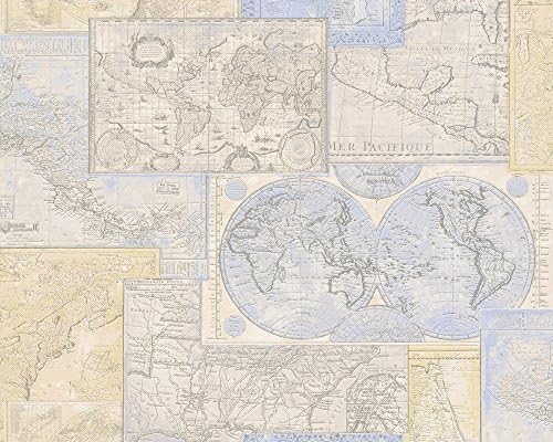 A.S. Création vinyl wallpaper Dekora Natur 5 664310 beige blue