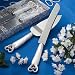 Interlocking hearts design cake knife/server set