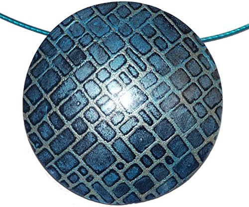 "Terrene" Large round statement necklace with geometric design