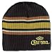 Corona Extra Alcohol Beer - Brown Tan Stripe Knit Ribbed Striped Beanie Cap Hat