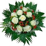 Blumenstrauß 'Für Immer' - mit weissen Rosen - Blumenversand inkl. Grußkarte