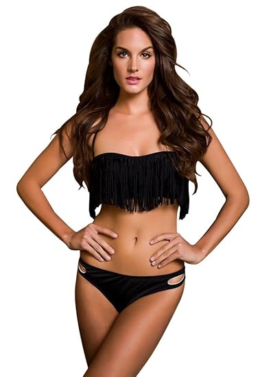 Sexy Women Fringe Tassel Padded Swimsuit Swimwear Collection at ...