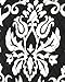 Belvah Black & White Quilted Damask Large Tote Bag