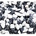 25 KG Zierkies Marmorkies gebrochen Marmorsplitt -Mix Carrara weiss + Nero schwarz K�rnung 8-16 mm