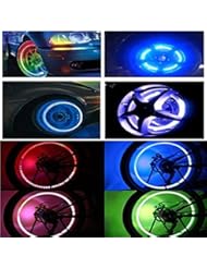 Automotive Parts and Accessories: Huston Lowell Good Values Pack of 10 Awesome Super Cool Led Flash Tyre Wheel Valve Cap Light for Car Bike Bicycle Motorbicycle Wheel Light Tire Lights (RGB) (RGB) - Huston Lowell