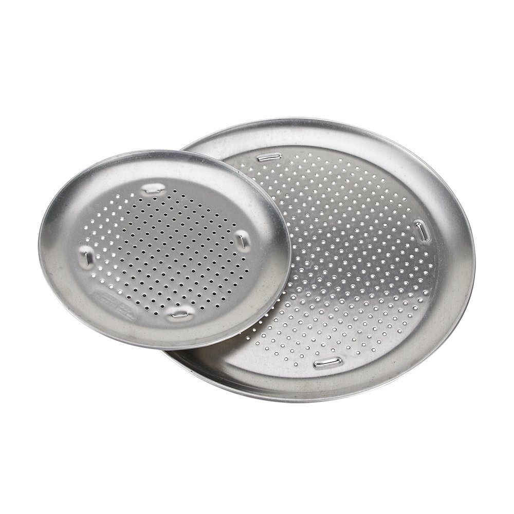 AirBake Natural 2 Pack Pizza Pan Set, 9 in and 12.75 in , New, Free