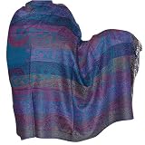 Jamawar Wool Shawl Jacquard Design with Thread Embroidery 80 x 40(jmwr650)